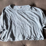 Splendid  xs blue crop top oversized Photo 0