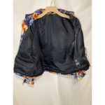Ellen Tracy  14 Blue Floral Open Front Blazer Jacket Tapestry HIDDEN FLAW READ Photo 5