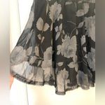 Enza Costa, black chiffon floral asymmetrical skirt, size S/M Photo 3