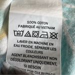 L.L.Bean  100% cotton aquamarine and yellow tropical dress size medium Photo 4