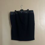 Ashley Stewart  Skirt Sz 26/28 Faux Leather Black Work/Office Special Occasion Photo 1