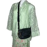 Fossil Pebbled Leather Bag Cross Body Shoulder Black Photo 9