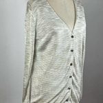 Free People  Beige Eyelet Long Sleeve Cardigan Photo 1