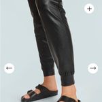 Commando  Black Faux Leather Joggers Size XS Photo 2