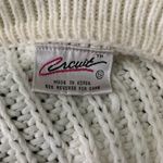 Buttons Vintage 90s Oversized Loose Knit Sweater S Cream  Collar Pullover Slouchy Photo 6