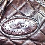 Dimoni brand gorgeous cocoa bean brown leather diamond quilted design ba… Photo 2