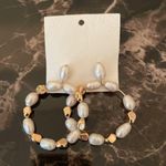 Free People Pearl Beaded Hoop Earrings Photo 1
