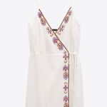 ZARA dress mini summer boho embroidered fringe cotton tribal Aztec wrap Photo 10