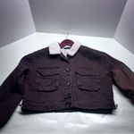 Stoosh  Chocolate Teddy Jacket with Ivory Collar Photo 8