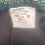 Harvé Benard Harve Bernard Black and Cream Plaid Check Straight Leg Wool Dress Pants Size 10 Photo 7