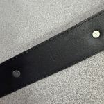 Fossil  Leather Belt Womens Small Black Silver Buckle Medallion Tapered 1in Photo 7