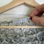 Tempo Paris Y2k vintage asymmetrical crochet metallic bell sleeve blouse Photo 5