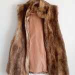 Brown Faux fur oversized vest one size fits most Photo 0