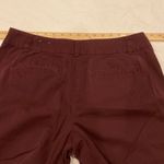 Loft burgundy Bermuda Shorts Flat Front Design Photo 4