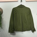 J.Crew 100% Cotton Button-Front Safari Shirt Jacket Shacket Sz Small Army Green Photo 3