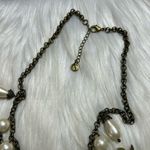 Talbots  Cream faux tear drop Pearl Cascade Necklace Photo 4