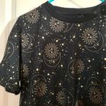 Modcloth Dangerfield A Metallic Mystic Message T-Shirt Dress in Black Photo 4