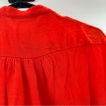 ZARA Reddish Orange Short Sleeve Button Down Tie Mini Dress Size XS Photo 8