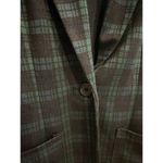 Amazon Blazer Jacket Preppy Blue Green Plaid Pockets Lapel Collar Button Women's XS NWT Photo 4