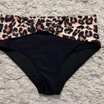 Black and Brown Leopard Print Bikini Bottom Size L Size L Photo 0