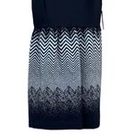 Alice + Olivia Chevron Print Black and White Wool Blend Dress NWT Large Photo 4