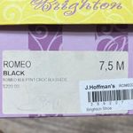 Brighton Black Croc Suede Romeo Heels 7.5 Photo 1