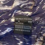 Just Love Womens Medium Blue Black White and Grey Mini Dress Flowy Short Sleeves Photo 4