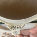 Style & Co Vintage . Cream and Brown Paisley Short Sleeve Top 0x Photo 2