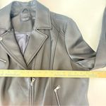 NWT Lauren Ralph Lauren Asymmetrical Lamb Leather Moto Jacket Black Size XXL Photo 11