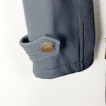 Avanti Dark Gray Belted Front Zipper Knit Side Panels Trench Coat, Size Medium Photo 5