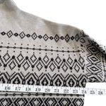 Joie  Gray Black Mock Turtleneck Fair Isle Geometric Knit Pullover Sweater Sz XL Photo 5