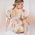 B18 Anthropologie Love the Label Rosette Babydoll Blouse Size Small Photo 1