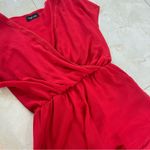 fab'rik  Red Silky Polyester Romper Sz Small Photo 2