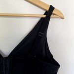 Auden lightly lined plunge bralette black bra nylon women's size L adjustable Size L Photo 3