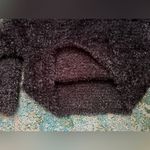 Vintage 90s Spiegel silver metallic fuzzy bouclé sweater, size large Photo 6