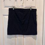 Gap Women Navy Bue Eyelet Cotton Lined Mini Skirt Size 14 Preppy Feminine Brunch Photo 3
