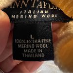 Ann Taylor  100% Italian Merino Wool Mock Turtleneck Sweater Size L Cream Preppy Photo 8