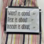 Old Navy  Size XL Pants High Waisted Linen Blend Wide Leg Striped Pull On Elastic Photo 9