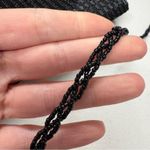 Vintage Black Beaded Handbag Evening Bag Foldover Classic Night Out Photo 5