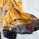 Angie Yellow Floral Wide Legs Pants Photo 1