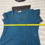 Natural Life  Ashley Lace Top Blue Sz Large Forest Fairy Semi Sheer Cottagecore Photo 6