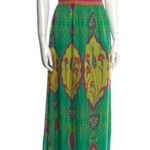 Hemant and Nandita Mintzita Silk Embroidered Green Sleeveless Maxi Dress Size 2 Photo 0