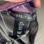 Sincerely Jules Nwt  shiney reflective glitter purple cropped top y2k style shirt Photo 3
