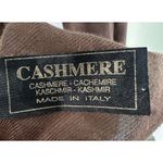 Cashmere Scarf Italy Brown Fringe Long 70”x 29” Classic Fringe Raw Edge Unisex‌ Photo 2