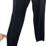 Cache Women's Pants Size 2 Black Embellished Flat Front Pull On Style Slim Pant Photo 2