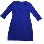 Diane Von Furstenberg  Aurora Mini Dress Size 10 Blue Designer Luxury Classic Photo 0
