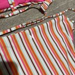 Hurley  Pink Orange Sunset Stripe High Neck Bikini Set, XS NWOT Photo 4