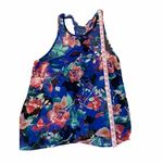 Everly ‎ Floral Racerback Tank Top Blue Size Small Photo 5
