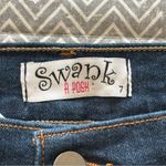 SWANK a Posh Women’s Blue Distressed Flare & Wide Leg Jeans Size 7 Photo 2
