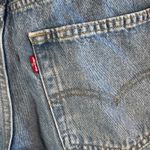 Levi's  XL Straight Jeans‎ 26 Silver Metallic Side Panel Belted High Rise Denim Photo 9